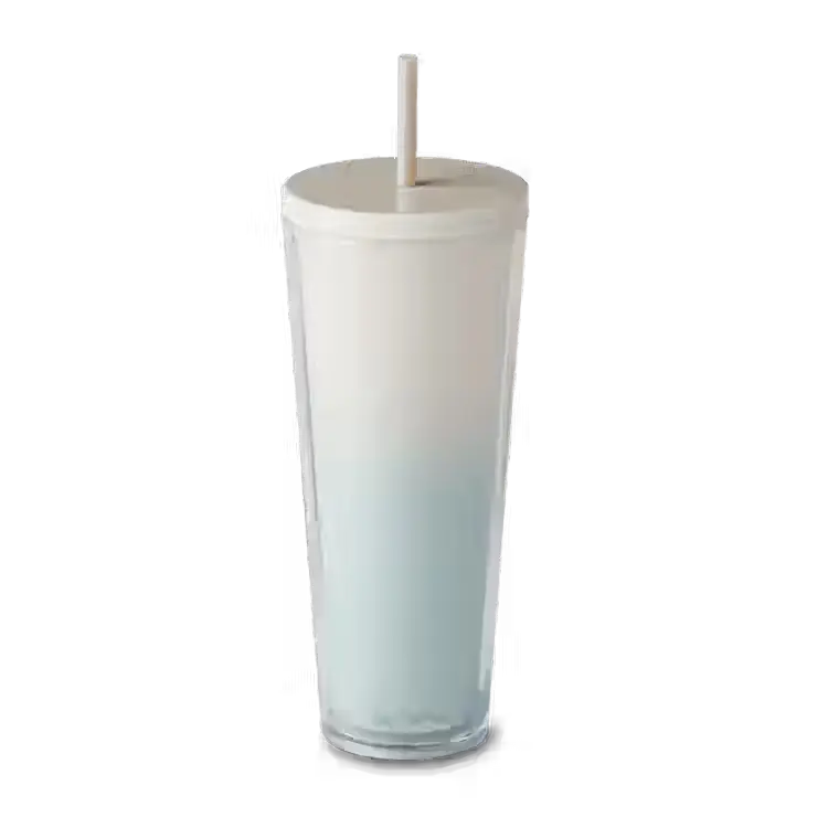 24oz Plastic Straw Tumbler - Sage